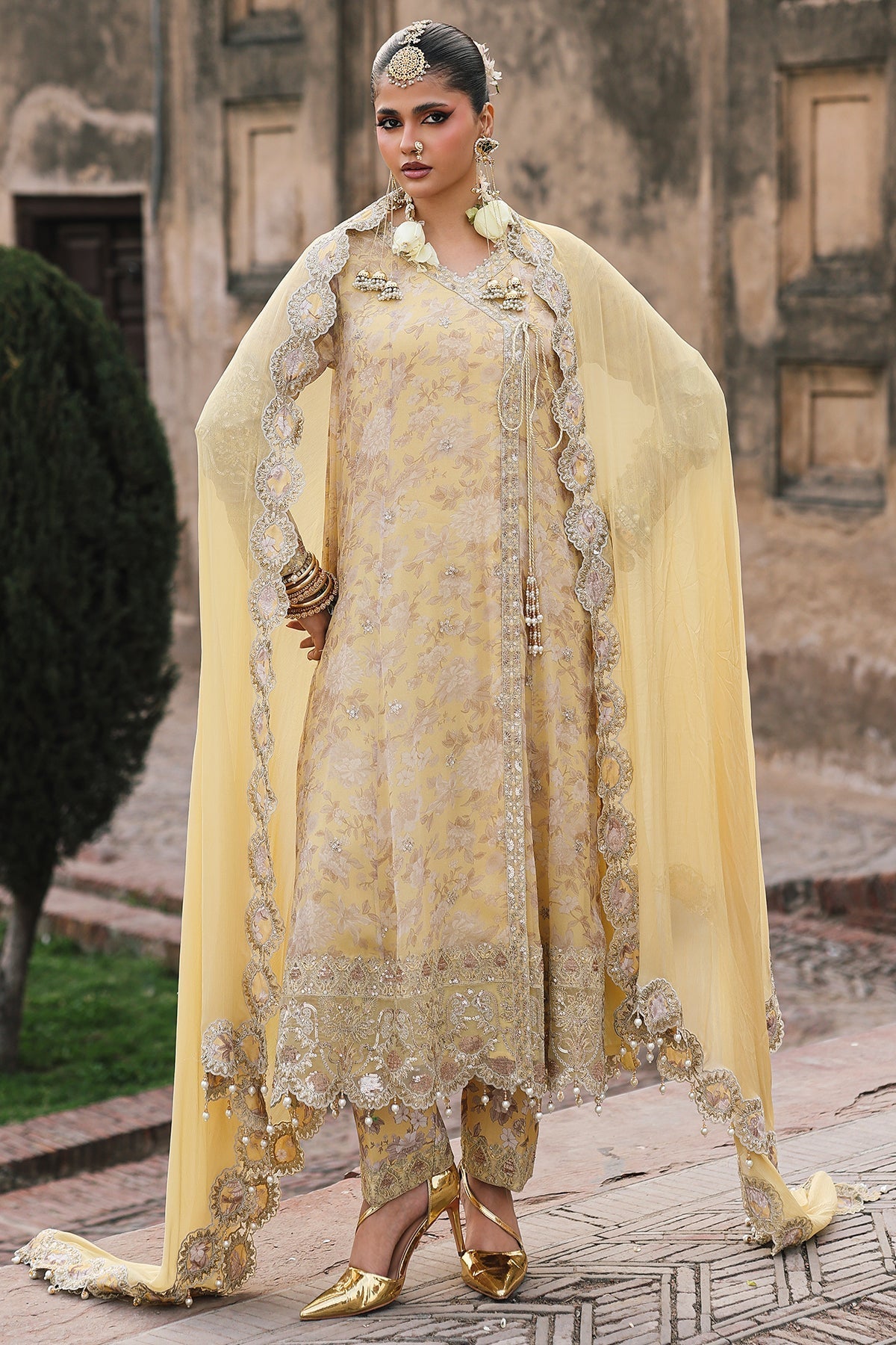 Charizma | Vasal Chiffon | VSL6-13 - Dress - available at Maria Faisal in UK and USA.