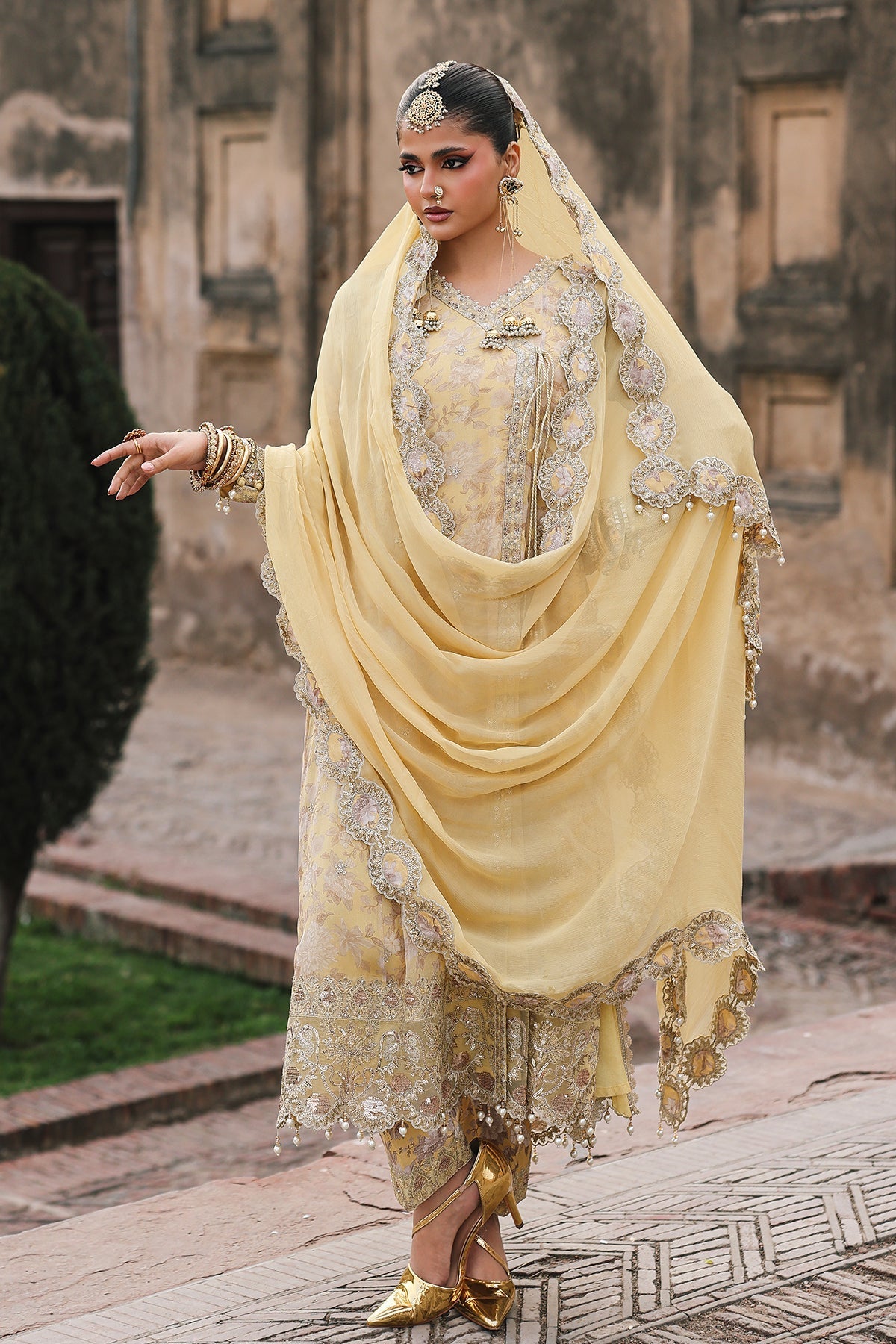 Charizma | Vasal Chiffon | VSL6-13 - Dress - available at Maria Faisal in UK and USA.
