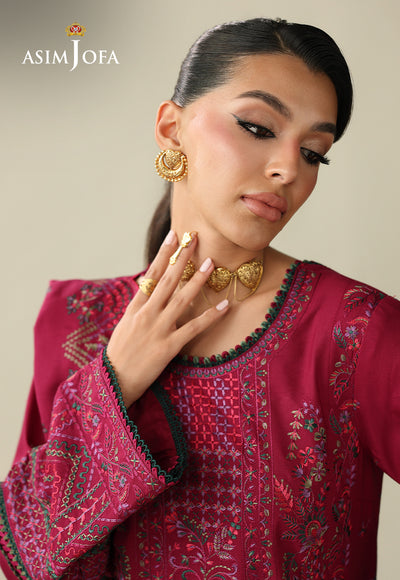 Asim Jofa | Kashmiri Collection 25 | AJULK-07 - Luxury Dress - available at Maria Faisal in UK and USA.