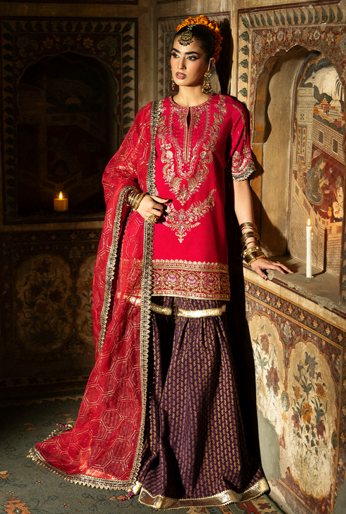 Saad Shaikh | Singhar Premium Silk 25 | GULRUKH - Formal Dress - available at Maria Faisal in UK and USA.