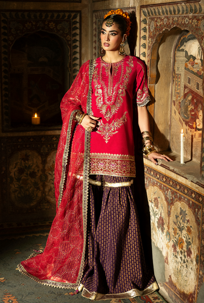 Saad Shaikh | Singhar Premium Silk 26 | GULRUKH - Dress - available at Maria Faisal in UK and USA.