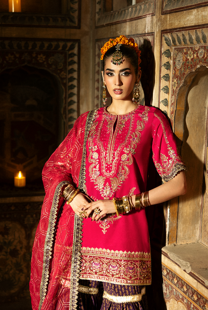Saad Shaikh | Singhar Premium Silk 26 | GULRUKH - Dress - available at Maria Faisal in UK and USA.