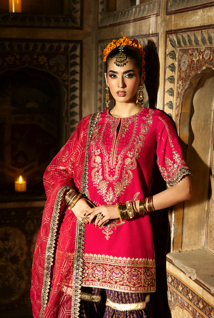 Saad Shaikh | Singhar Premium Silk 26 | GULRUKH - Dress - available at Maria Faisal in UK and USA.