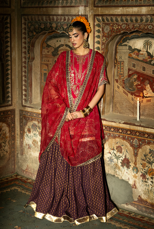 Saad Shaikh | Singhar Premium Silk 25 | GULRUKH - Formal Dress - available at Maria Faisal in UK and USA.