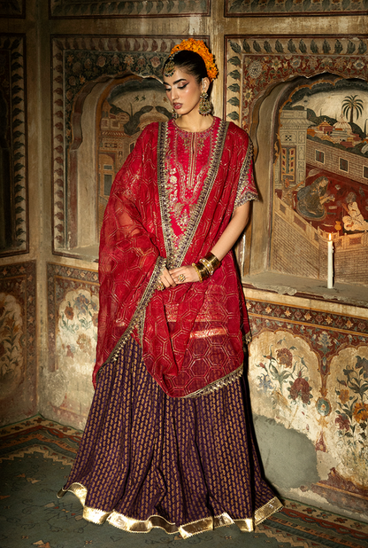 Saad Shaikh | Singhar Premium Silk 25 | GULRUKH - Formal Dress - available at Maria Faisal in UK and USA.