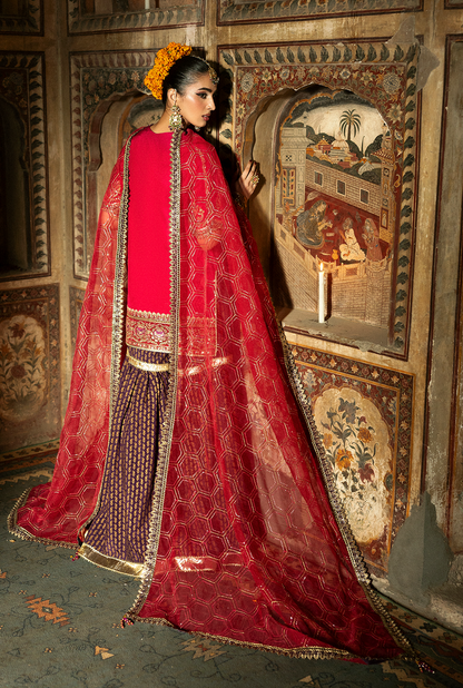 Saad Shaikh | Singhar Premium Silk 26 | GULRUKH - Dress - available at Maria Faisal in UK and USA.
