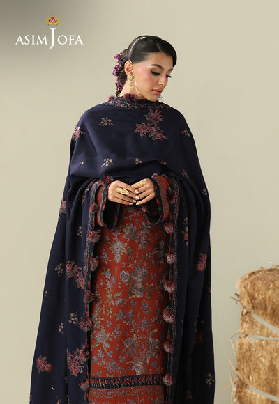 Asim Jofa | Kashmiri Collection 25 | AJULK-02 - Luxury Dress - available at Maria Faisal in UK and USA.