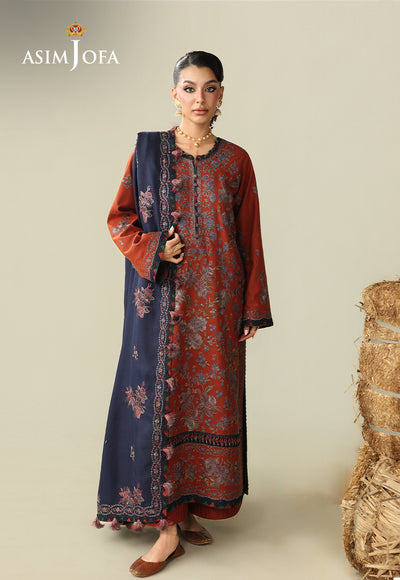 Asim Jofa | Kashmiri Collection 25 | AJULK-02 - Luxury Dress - available at Maria Faisal in UK and USA.