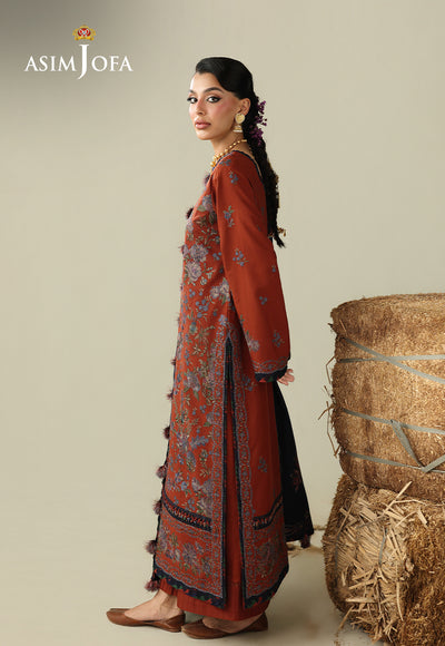 Asim Jofa | Kashmiri Collection 25 | AJULK-02 - Luxury Dress - available at Maria Faisal in UK and USA.