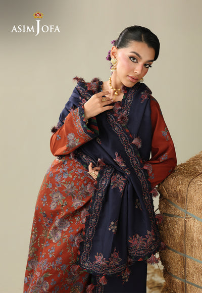 Asim Jofa | Kashmiri Collection 25 | AJULK-02 - Luxury Dress - available at Maria Faisal in UK and USA.