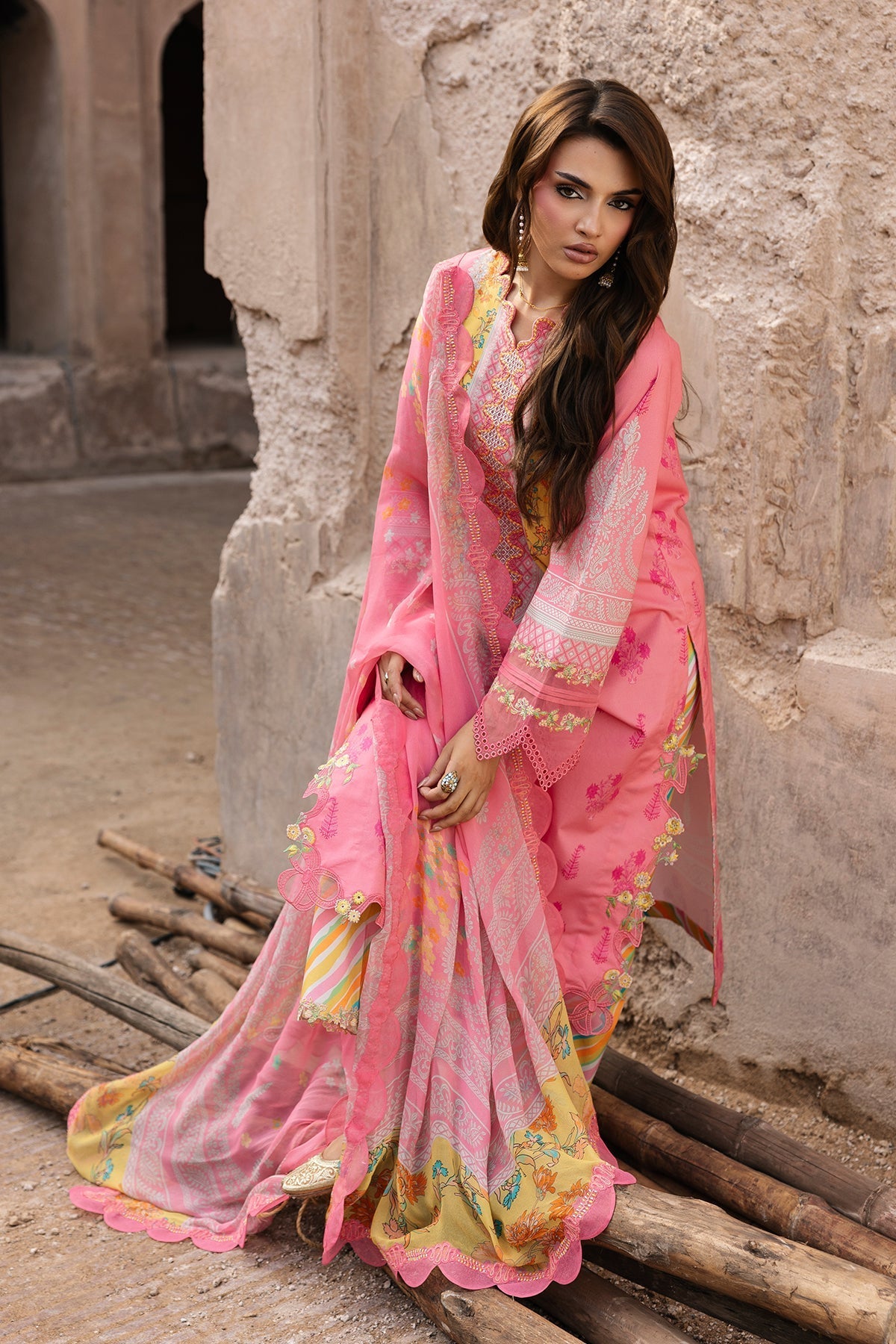 Charizma | Chunri Collection | CHN6-08 - Luxury Dress - available at Maria Faisal in UK and USA.