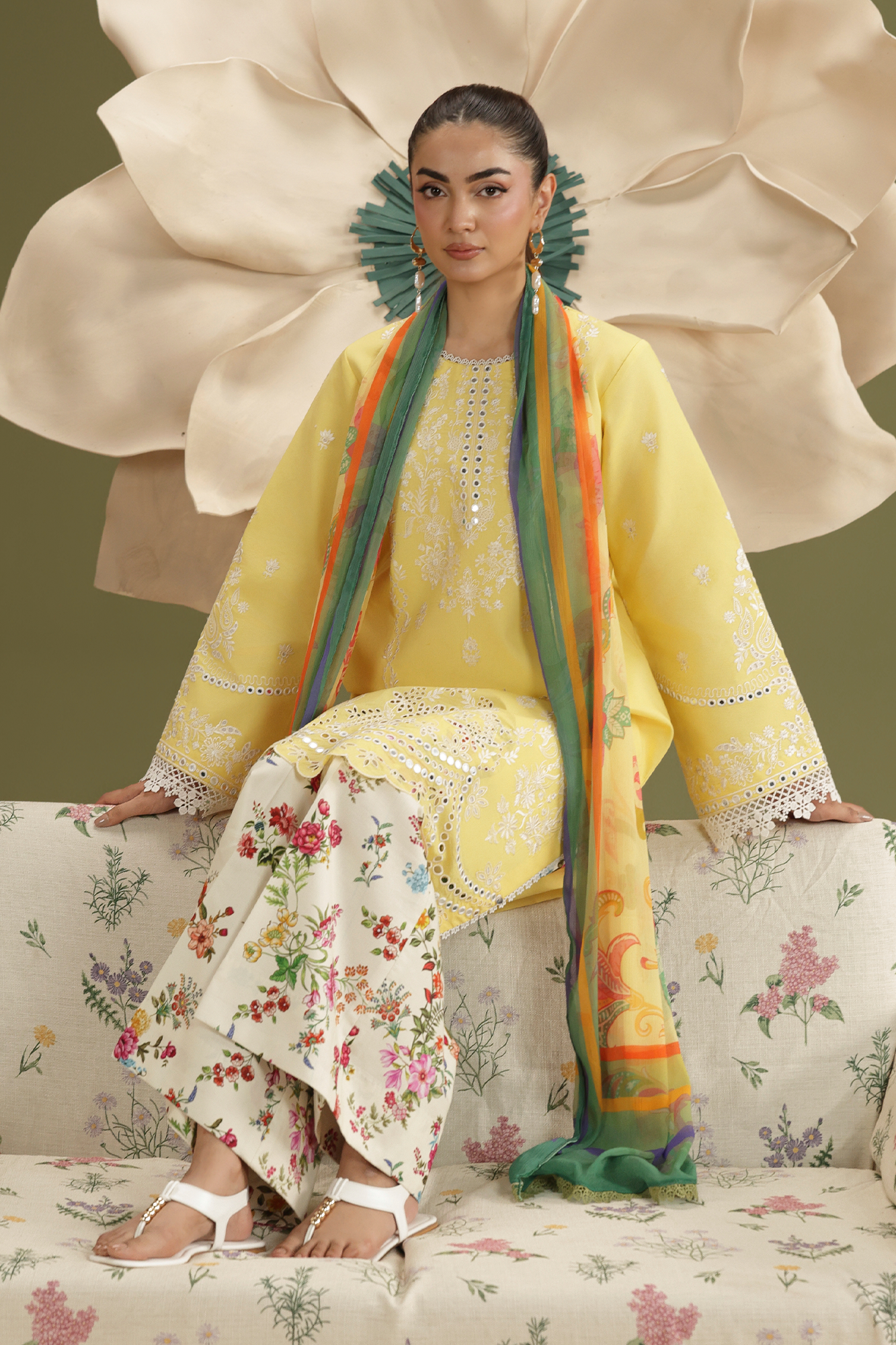 Rajbari | Jahaan Lawn | JAHAAN | 03 - Luxury Dress - available at Maria Faisal in UK and USA.