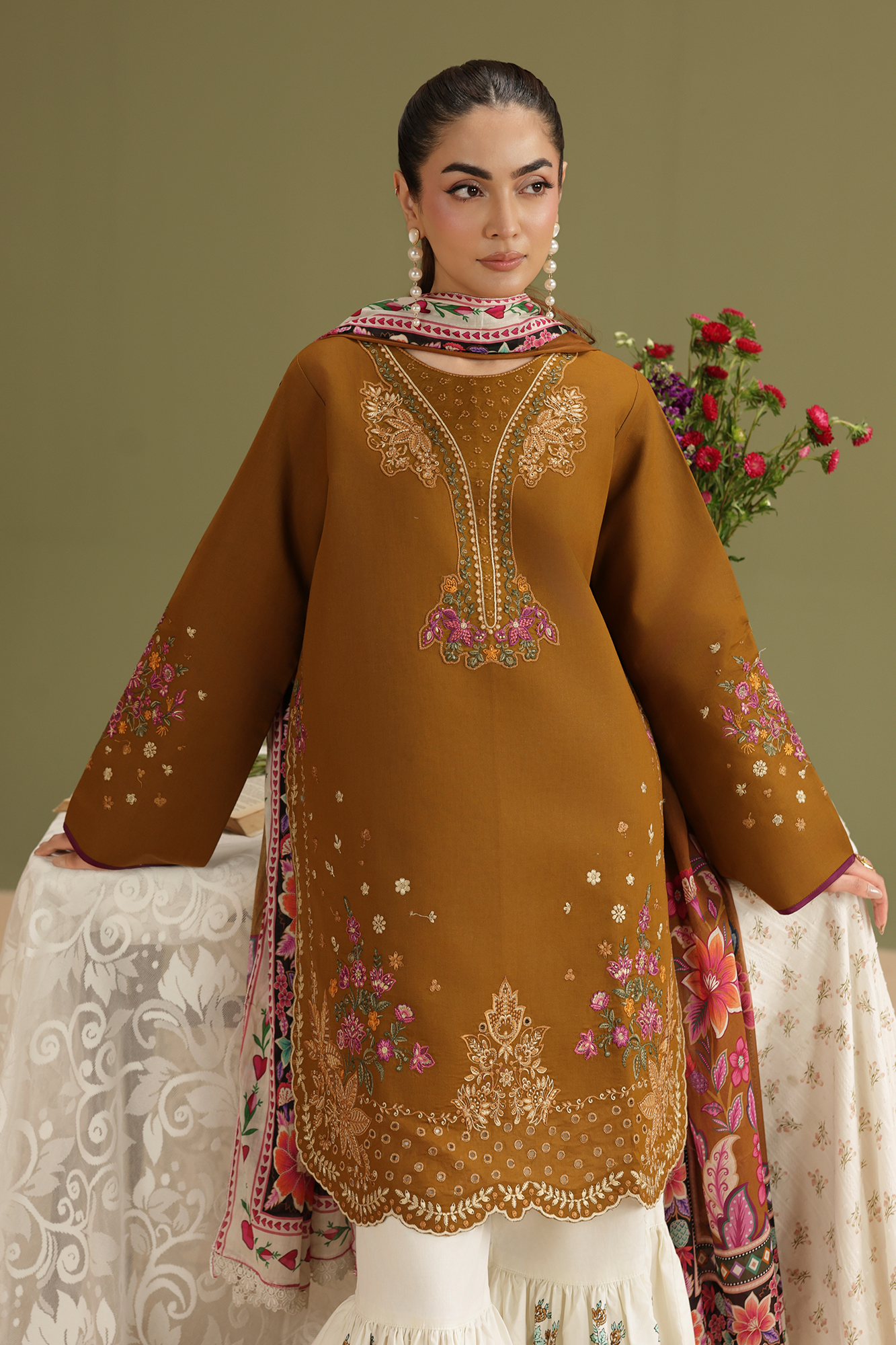 Rajbari | Jahaan Lawn | JAHAAN | 01 - Luxury Dress - available at Maria Faisal in UK and USA.