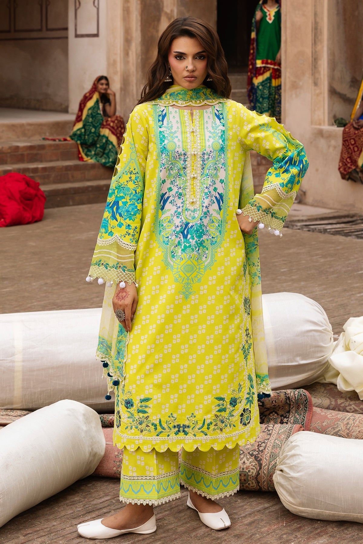 Charizma | Combination Lawn | CC6-25 - Luxury Dress - available at Maria Faisal in UK and USA.