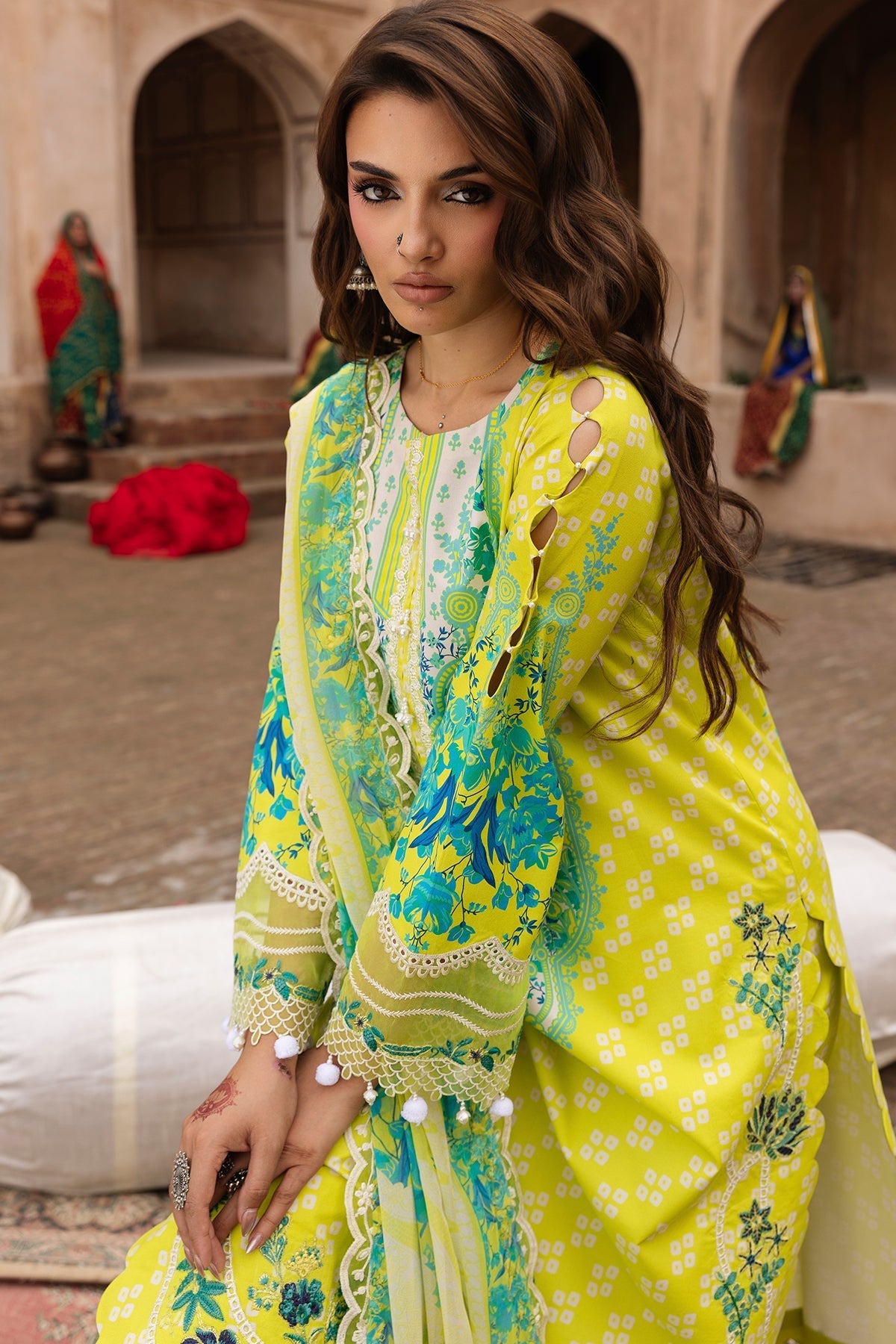 Charizma | Combination Lawn | CC6-25 - Luxury Dress - available at Maria Faisal in UK and USA.