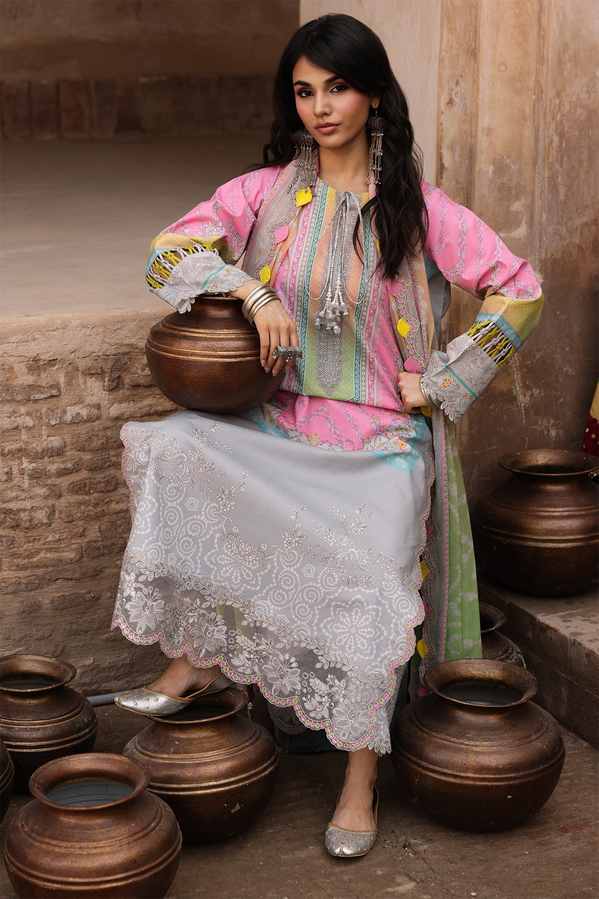 Charizma | Chunri Collection | CHN6-01 - Luxury Dress - available at Maria Faisal in UK and USA.