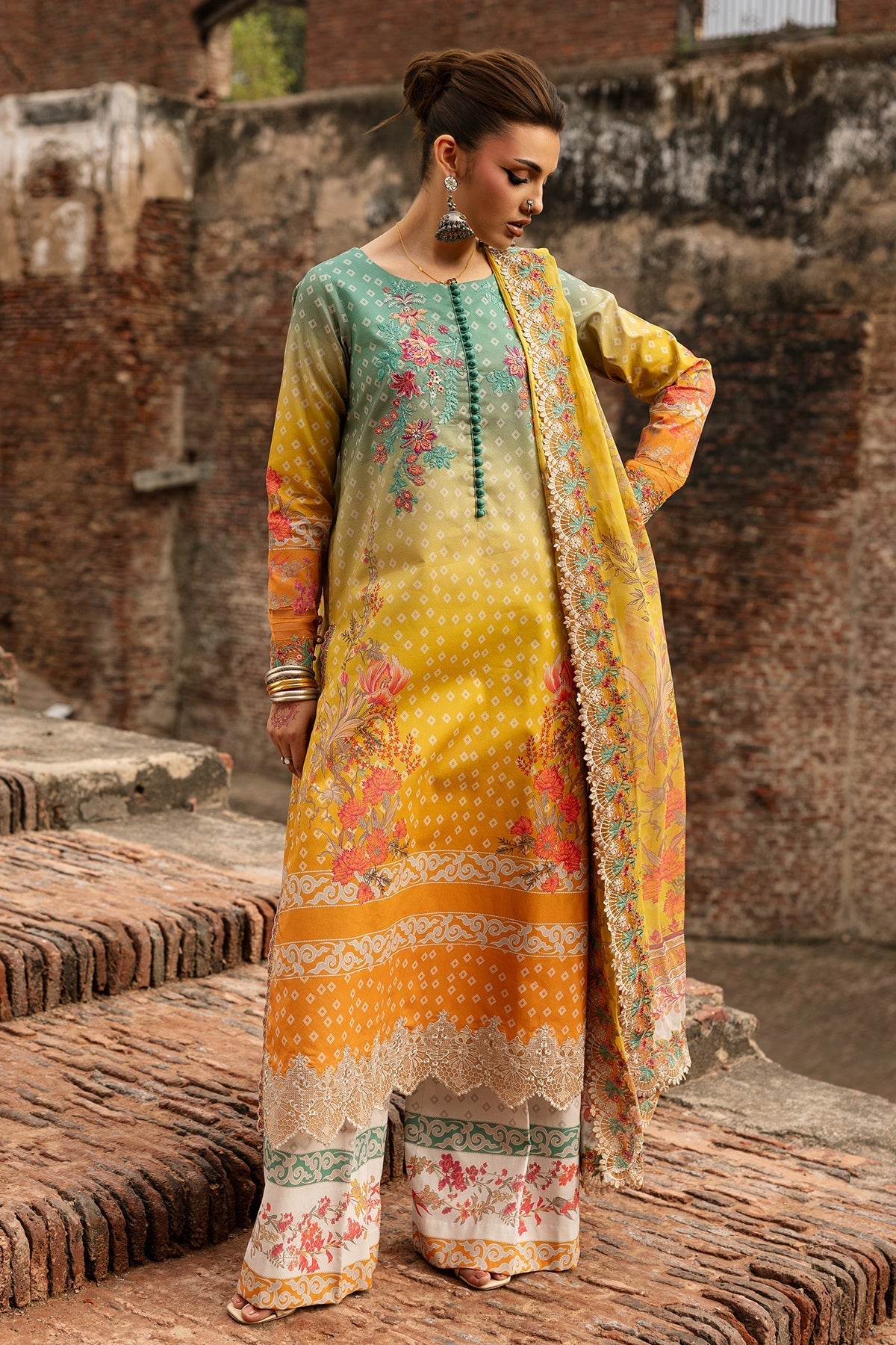Charizma | Chunri Collection | CHN6-03 - Luxury Dress - available at Maria Faisal in UK and USA.
