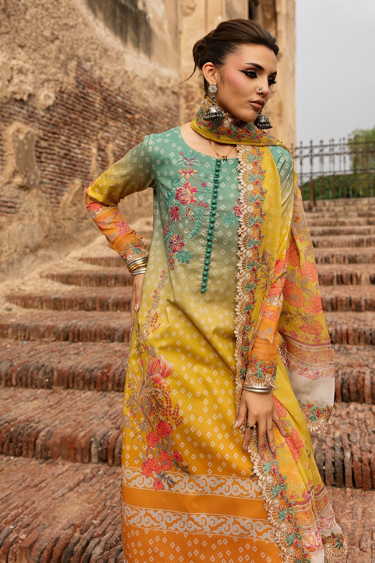 Charizma | Chunri Collection | CHN6-03 - Luxury Dress - available at Maria Faisal in UK and USA.