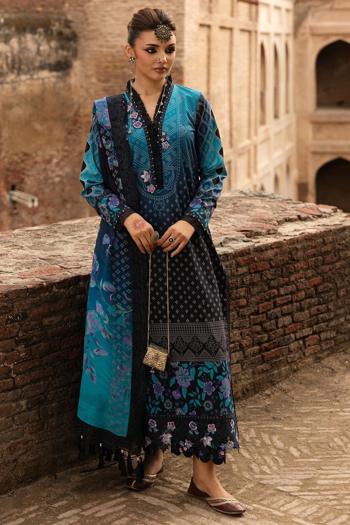Charizma | Chunri Collection | CHN6-04 - Luxury Dress - available at Maria Faisal in UK and USA.