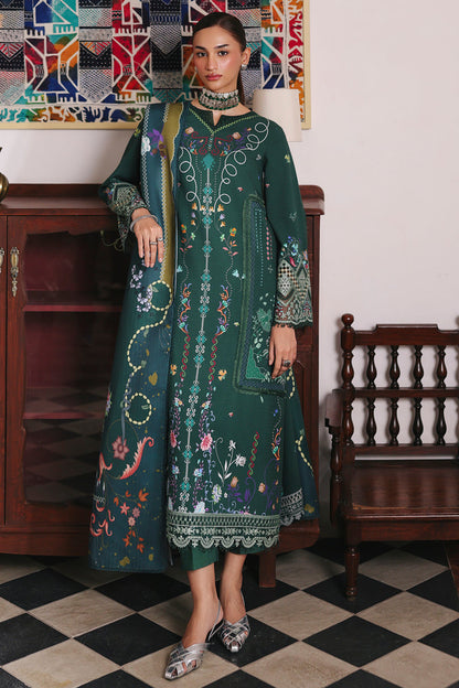 Qalamkar | QPrints Winter 25 | QW-06 (A) KARLA - Casual Dress - available at Maria Faisal in UK and USA.