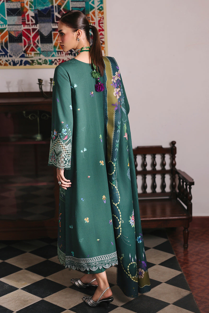 Qalamkar | QPrints Winter 25 | QW-06 (A) KARLA - Casual Dress - available at Maria Faisal in UK and USA.