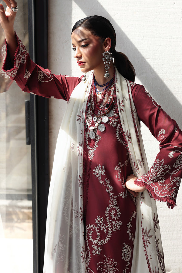 Qalamkar | Q Line Lawn 26 | QKL-08 NISA - Luxury Dress - available at Maria Faisal in UK and USA.