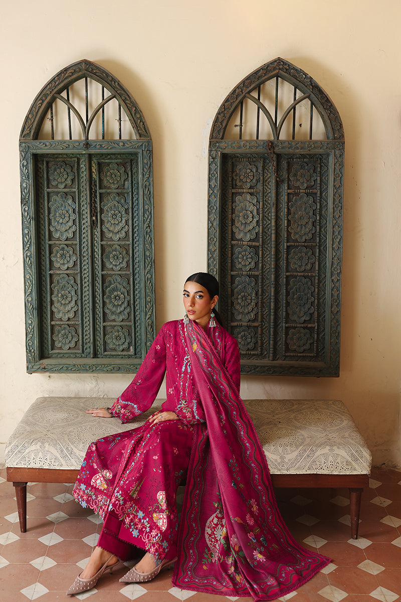 Qalamkar | QPrints Winter 25 | QW-02 (A) MIREL - Casual Dress - available at Maria Faisal in UK and USA.