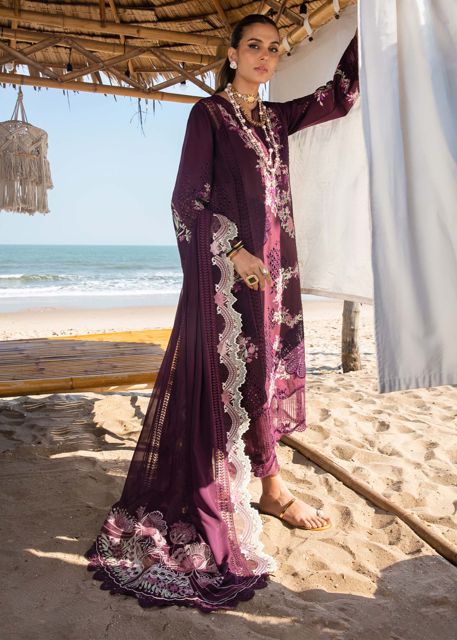 Saira Shakira | Luxury Lawn 25 | DAHLIA-B by Maria Faisal - Registered Vendor of : Saira Shakira - type : Ladies Clothes - 100% original wedding dresses
