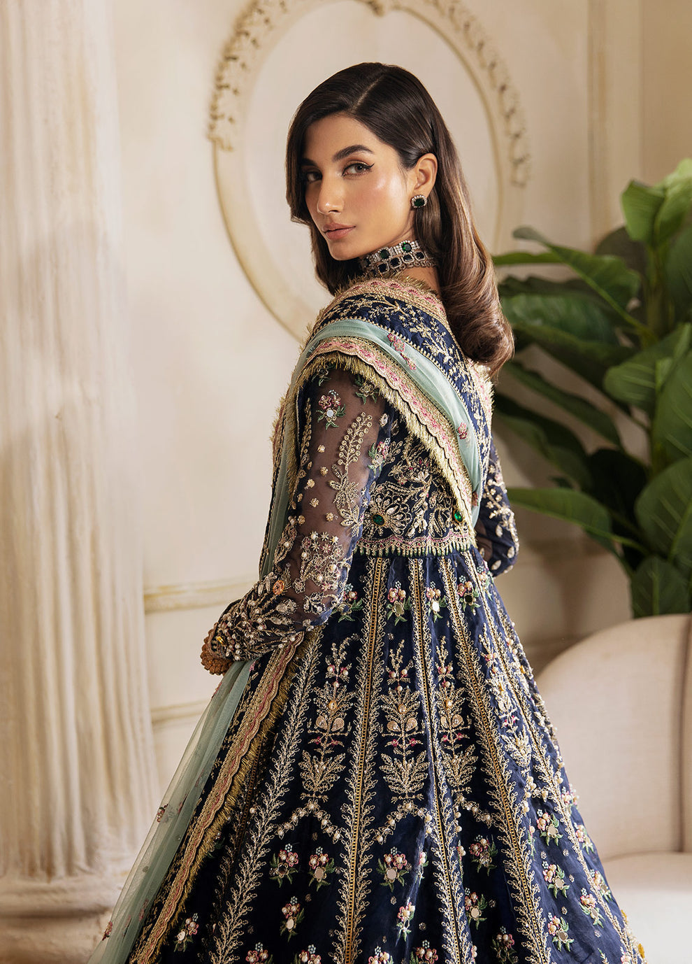 Gulaal | Wedding Formals | Shehnaz GL-WS-23V1-41 - Designer Dress with Intricate embroidery and embellishments. Shop elegent wedding dress at Maria Faisal.