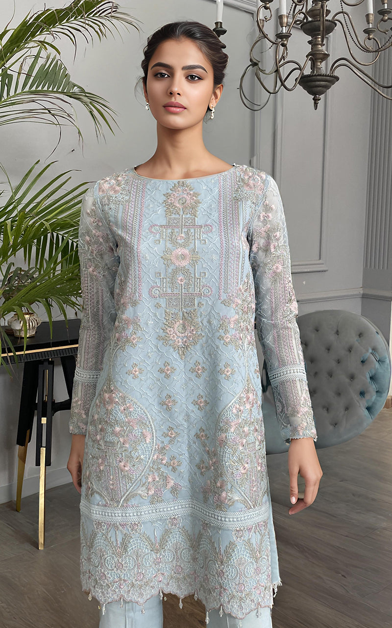 Threads and Motifs | Formal Dresses 25 | Net Embroidered Shirt