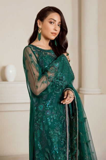 Baroque | Formals Collection | EMBROIDERED NET UF-33 - Formal Dress - available at Maria Faisal in UK and USA.