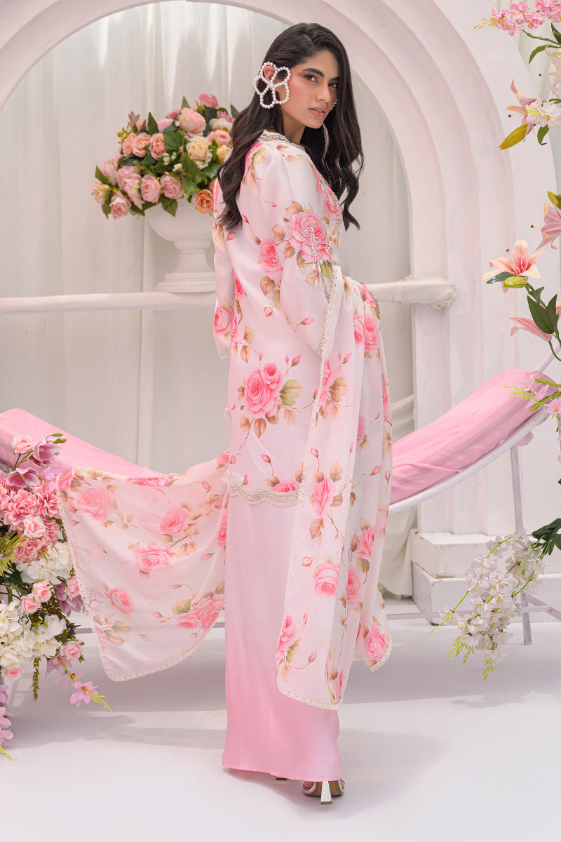 Chic Ophicial | The Maison Duo | Blush Rosette - Luxury Dress - available at Maria Faisal in UK and USA.