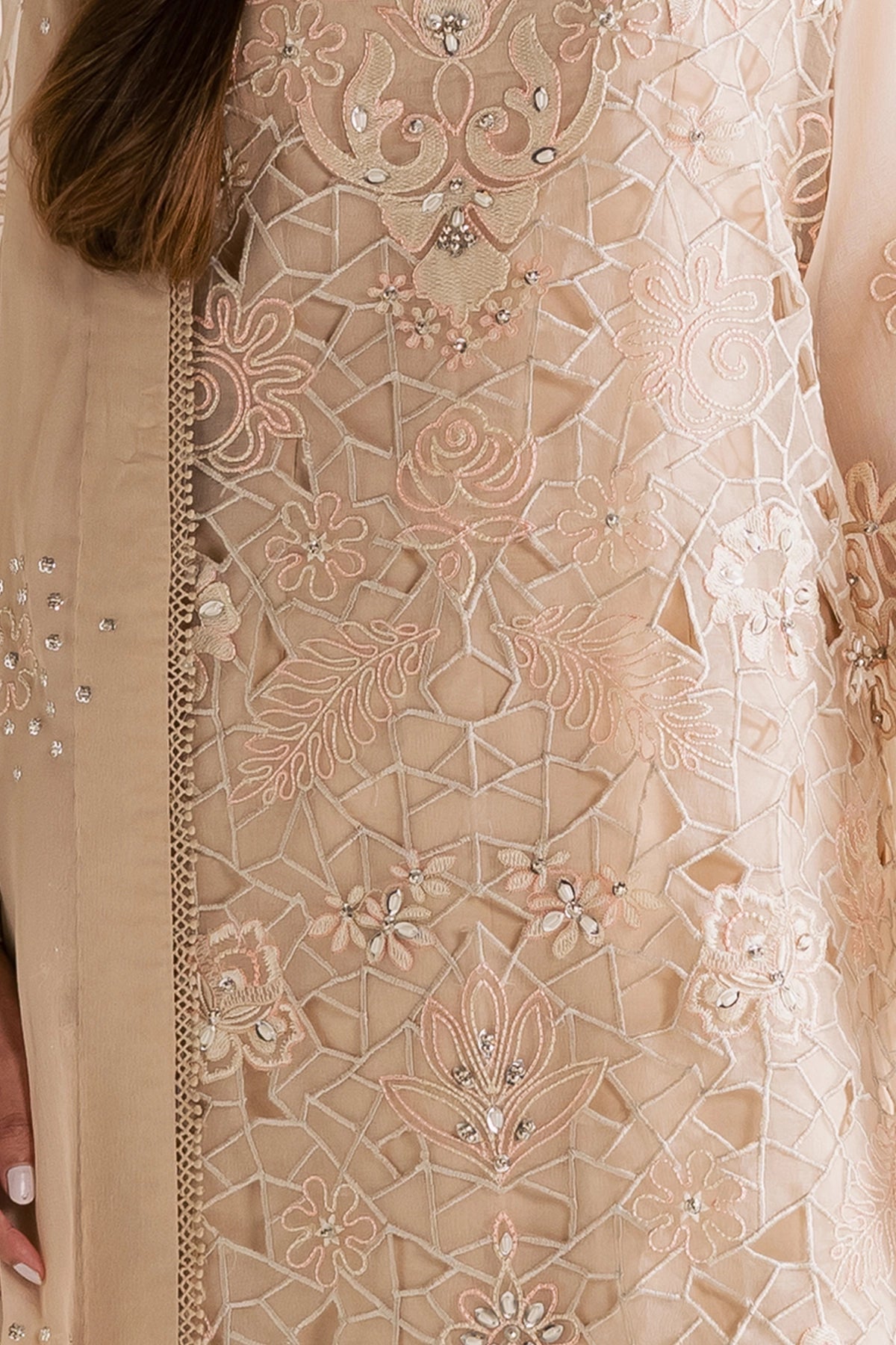 Vanya | Solana Luxe Pret |   FF-83 - Luxury Dress - available at Maria Faisal in UK and USA.