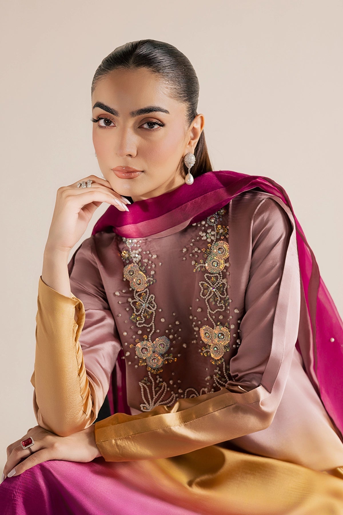 Vanya | Solana Luxe Pret |FF-86 - Luxury Dress - available at Maria Faisal in UK and USA.