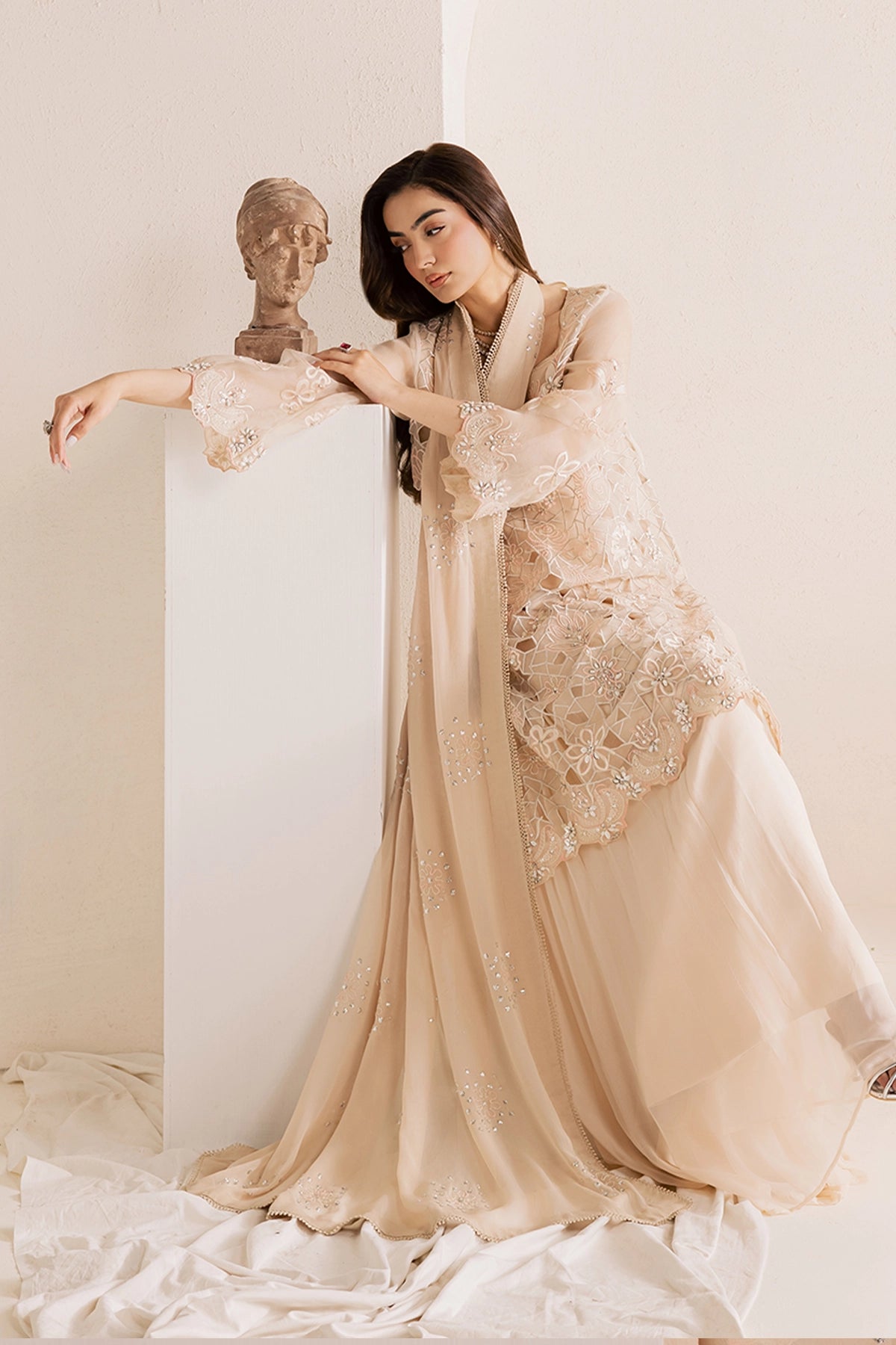 Vanya | Solana Luxe Pret |   FF-83 - Luxury Dress - available at Maria Faisal in UK and USA.