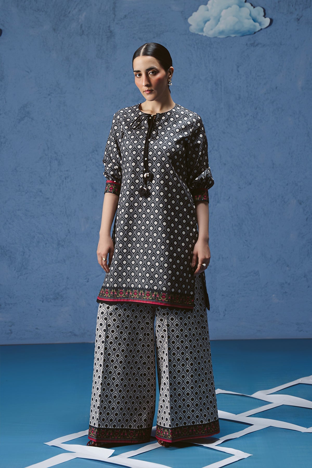 Vanya | Co Ords | CO-138 - Casual Dress - available at Maria Faisal in UK and USA.
