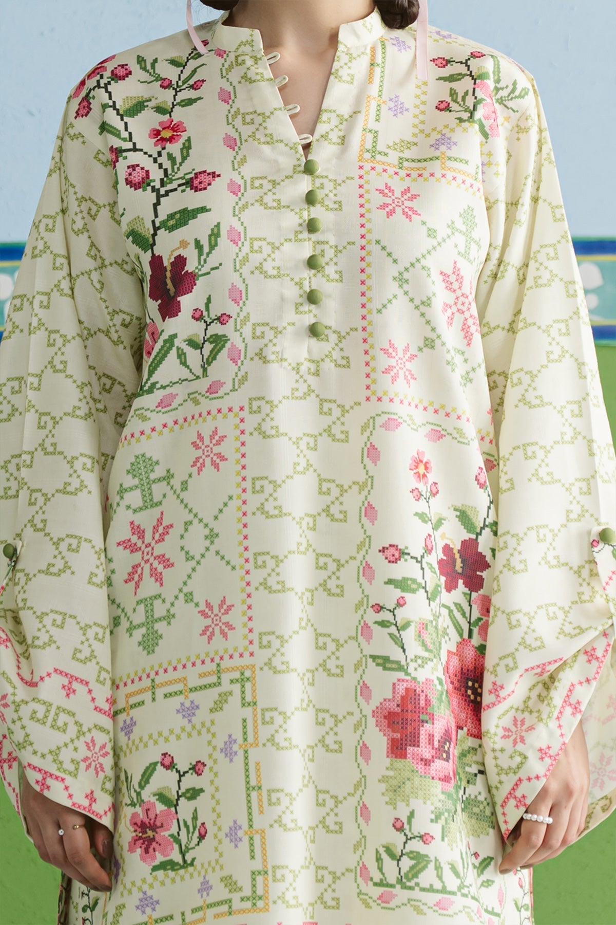Vanya | Co Ords | CO-133 - Casual Dress - available at Maria Faisal in UK and USA.