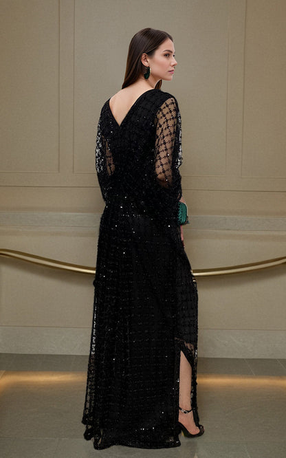 Threads and Motifs | Formal Dresses 25 | Net Embroidered Kaftan - Ladies Clothes - Maria Faisal