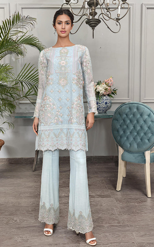 Threads and Motifs | Formal Dresses 25 | Net Embroidered Shirt - Ladies Clothes - Maria Faisal