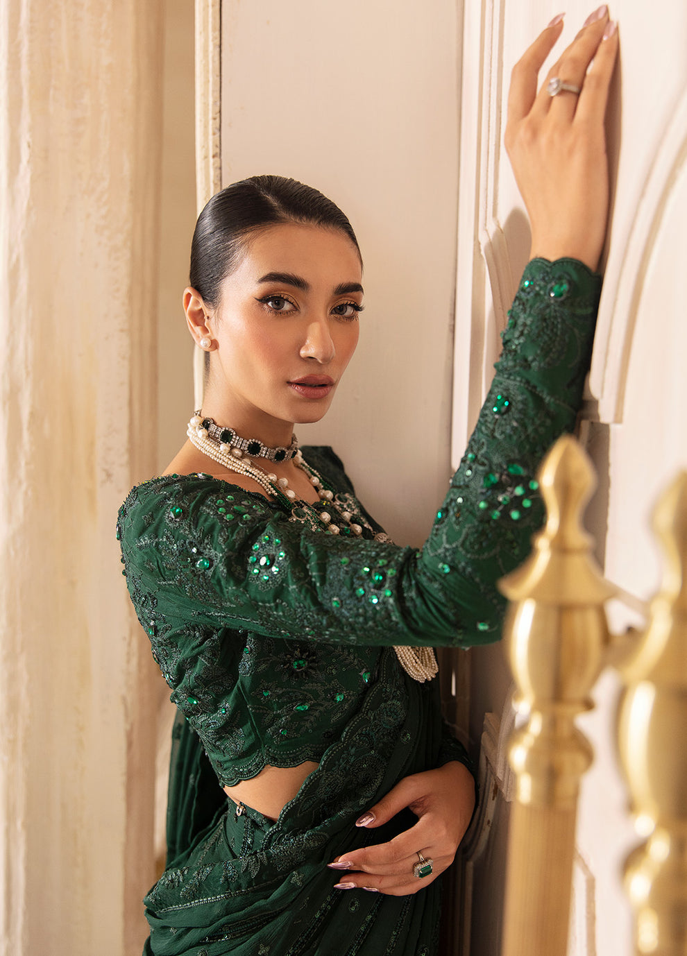 Gulaal | Wedding Formals | Ghazal GL-WS-23V1-42 - Designer Dress with Intricate embroidery and embellishments. Shop elegent wedding dress at Maria Faisal.