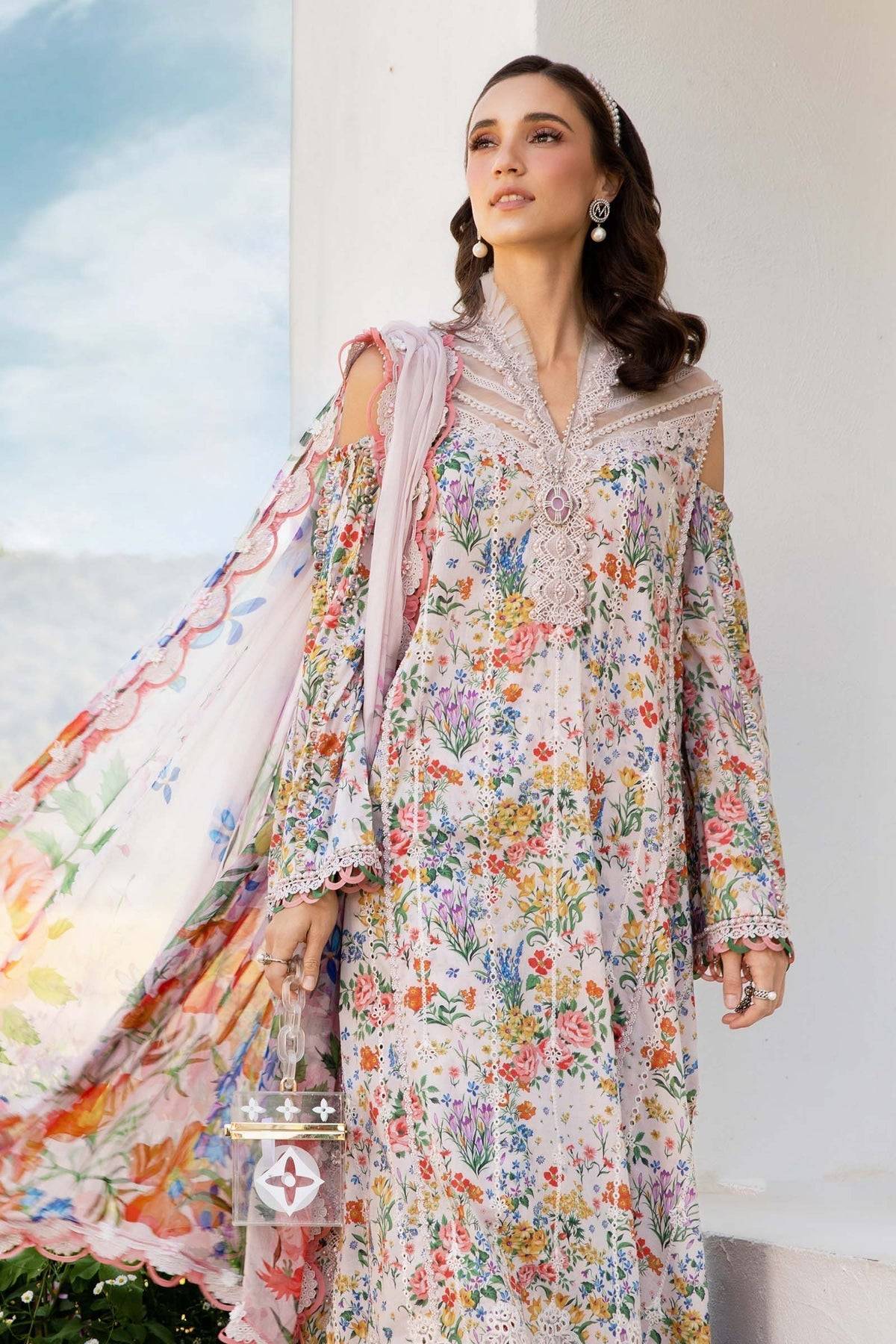 Maria B | M Prints 25 | MPT-2507-A by Maria Faisal - Registered Vendor of : Maria B - type : Ladies Clothes - 100% original wedding dresses