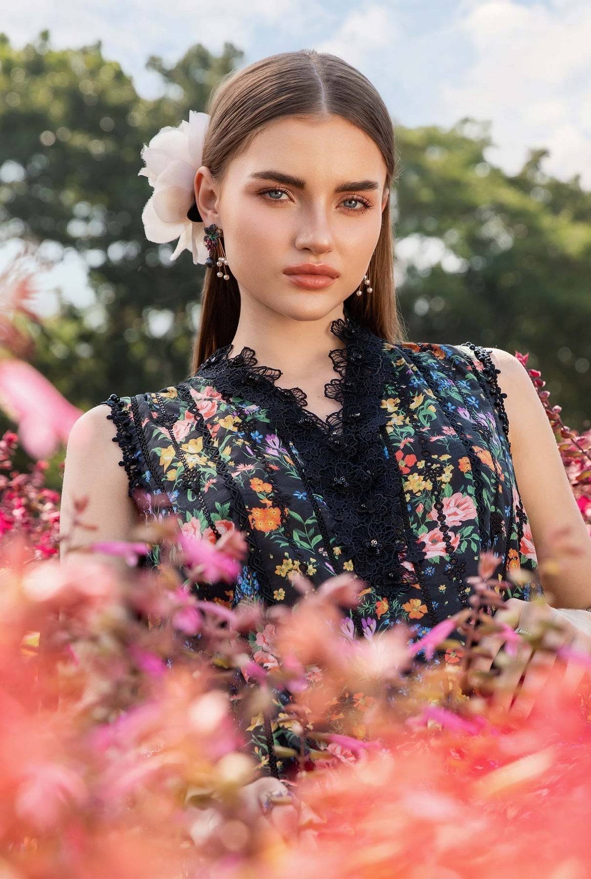 Maria B | M Prints 25 | MPT-2507-B by Maria Faisal - Registered Vendor of : Maria B - type : Ladies Clothes - 100% original wedding dresses