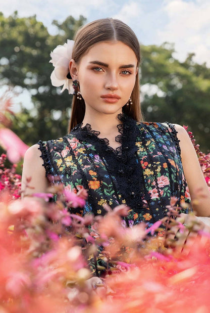 Maria B | M Prints 25 | MPT-2507-B by Maria Faisal - Registered Vendor of : Maria B - type : Ladies Clothes - 100% original wedding dresses