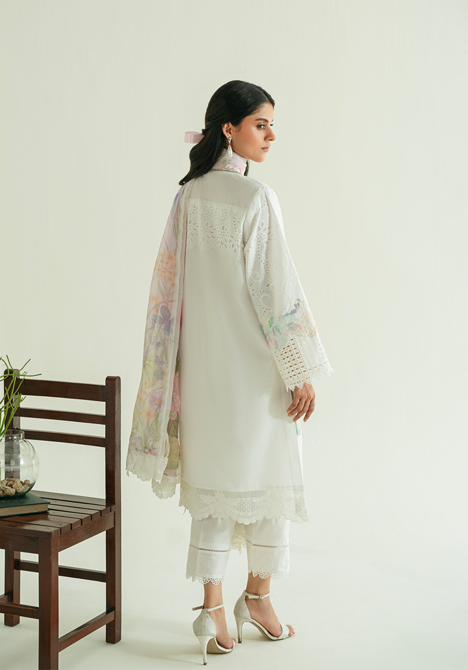 Zarqash | Whispers of Summer | FLORAL REVIERIE - Casual Dress - available at Maria Faisal in UK and USA.