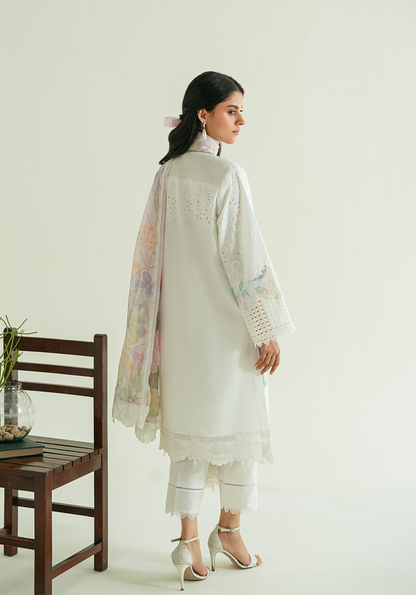 Zarqash | Whispers of Summer | FLORAL REVIERIE - Casual Dress - available at Maria Faisal in UK and USA.
