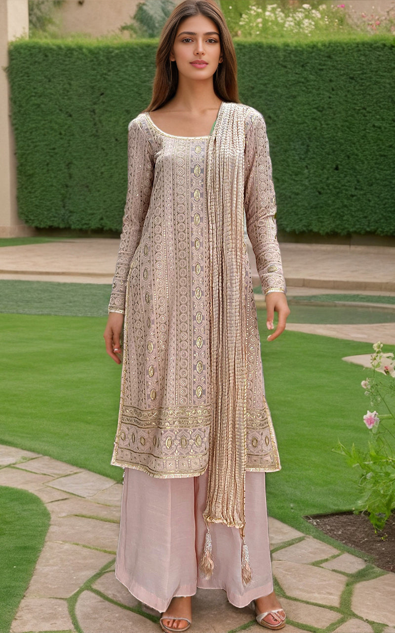 Threads and Motifs | Formal Dresses 25 | Embroidered Shirt With Trouser And Dupatta - Ladies Clothes - Maria Faisal