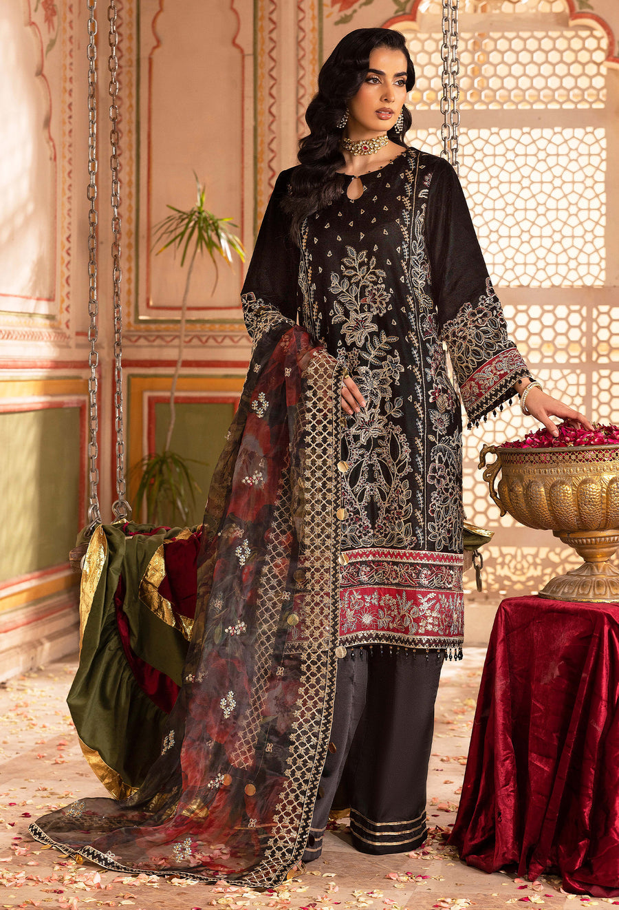 Adans Libas | Velvet 25 | 7521 V - Ladies Clothes - Maria Faisal