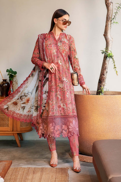 Maria B | M Prints | MPT-2508-A - Luxury Dress - available at Maria Faisal in UK and USA.