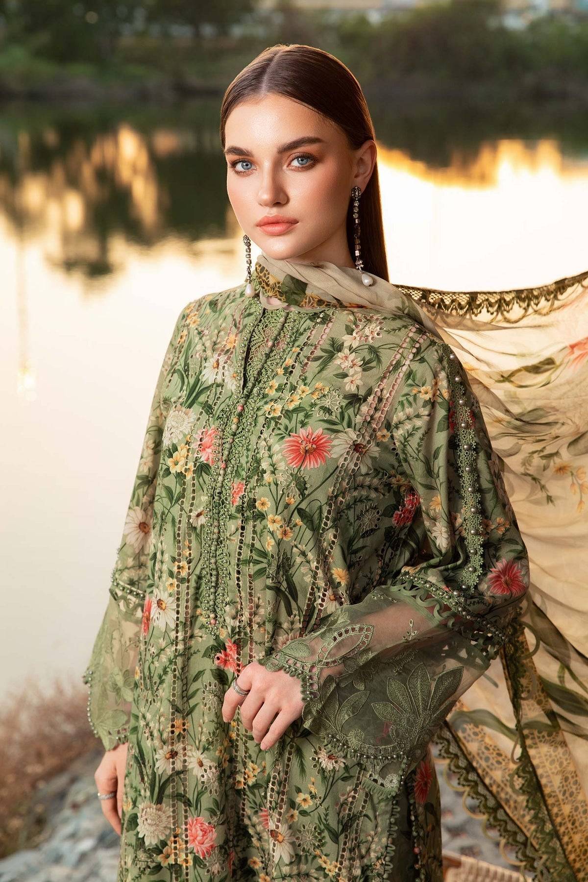 Maria B | M Prints 25 | MPT-2508-B by Maria Faisal - Registered Vendor of : Maria B - type : Ladies Clothes - 100% original wedding dresses
