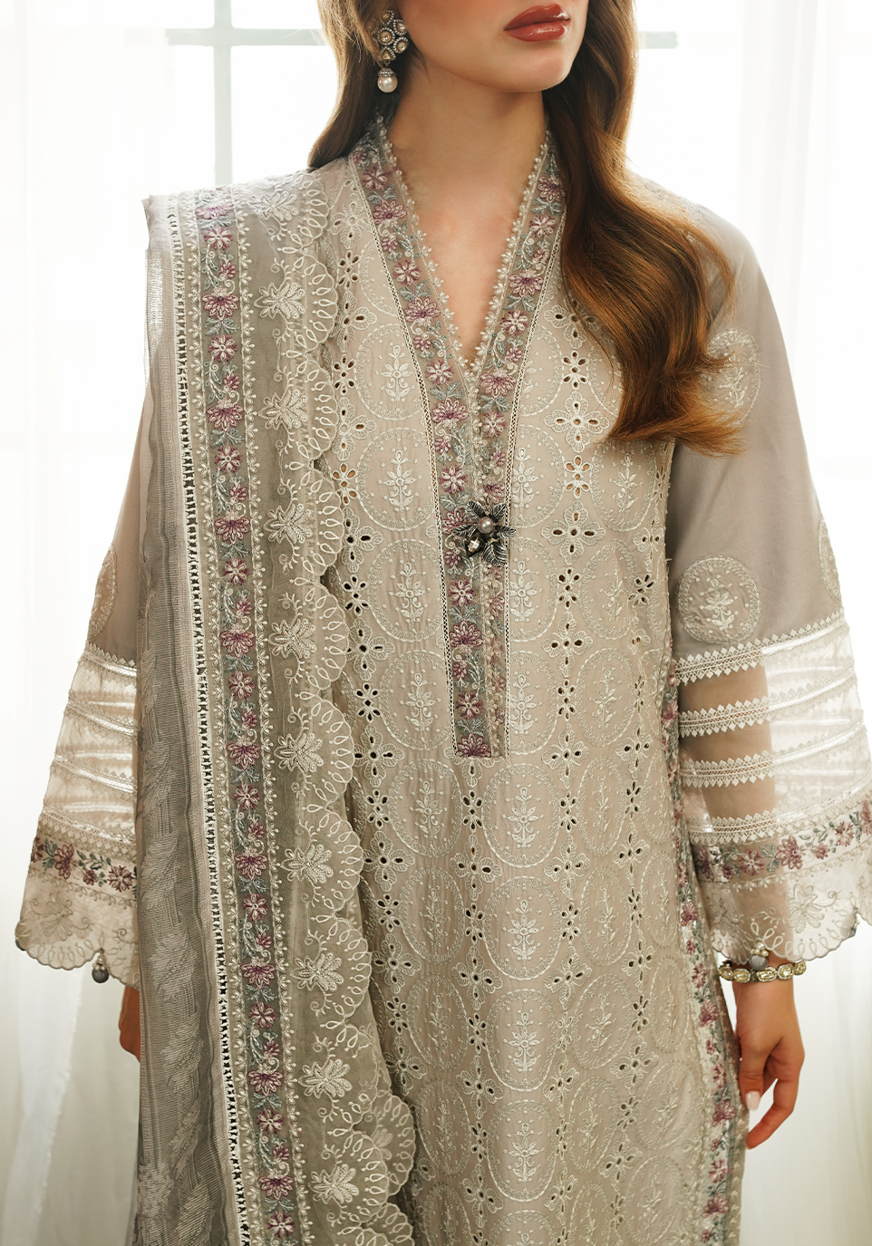 Zarqash | Tresor Luxury Lawn 24 | ZQT 002 ROSEMARY - Maria Faisal